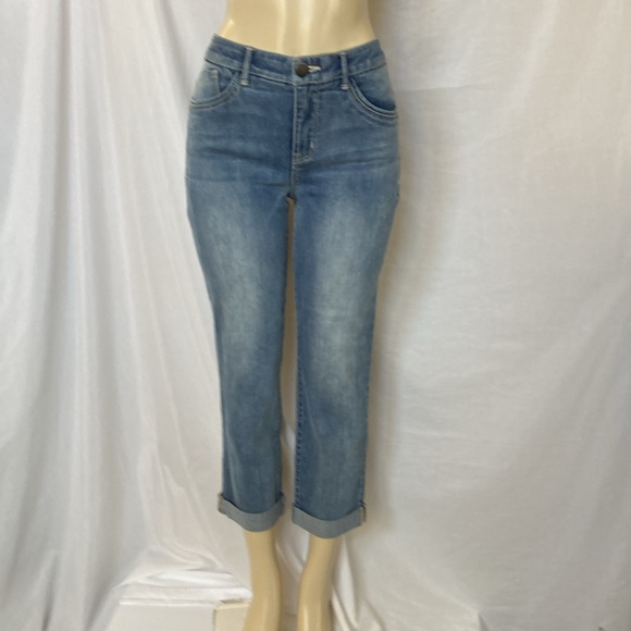 DEMOCRACY Jeans Women’s Tummy Control Size 6 Ankle Cropped Embroidered NWOT - Picture 2 of 8